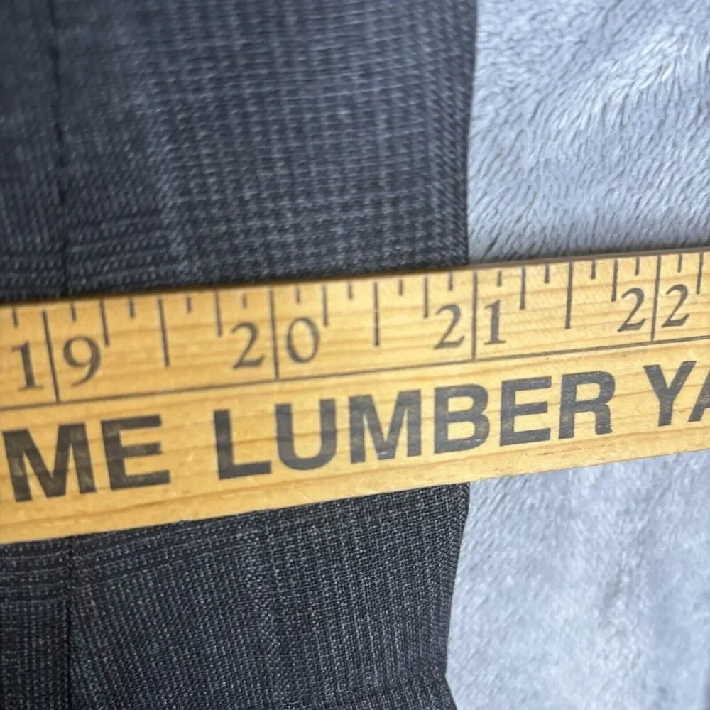 Vtg Brooks Brothers Blazer Men 42 Long 3 Button Pure Wool Gray Blue Plaid Jacket